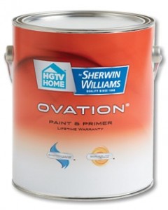  HGTV HOME™ by Sherwin-Williams Ovation® Interior Latex 5 Reviews Write a review  Ovation® Interior Paint & Primer with ScrubSure Technology was formulated to be extremely scrubbable and stands up to repeated washing and scrubbing. It's smooth-glide formula provides great coverage with minimal brush and roller marks. This ultra durable Paint and Primer in One will keep your home looking beautiful. 